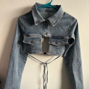 Cutout Jean Jacket